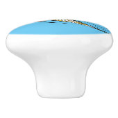 Bouton De Porte En Céramique Striped angelfish cartoon (Côté)