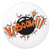 Bouton De Porte En Céramique Style comique KaBoom d'art de bruit ! (Devant)
