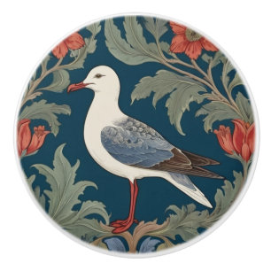 Bouton De Porte En Céramique Style Seagull William Morris Laisser Sea Marine Bi