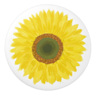 Bouton De Porte En Céramique Sun flower