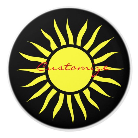 Bouton De Porte En Céramique Sun Thunder_Cove (Devant)