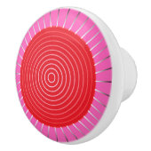 Bouton De Porte En Céramique Sunburst géométrique moderne - Fuchsia et Red (Droite)