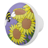 Bouton De Porte En Céramique Sunflower Ceramic Knob (Droite)