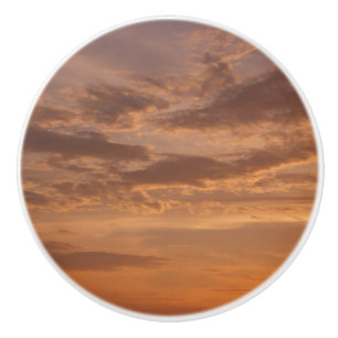 Bouton De Porte En Céramique Sunset Clouds II Pastel Nature Abstraite