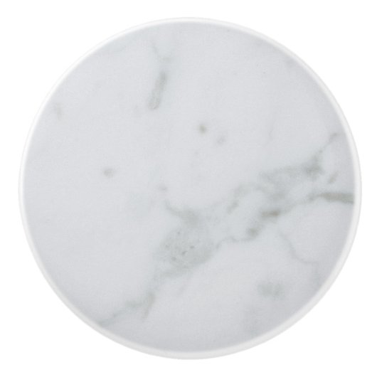 Bouton De Porte En Céramique Surface blanche (Devant)