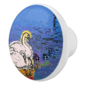 BOUTON DE PORTE EN CÉRAMIQUE SWANS (Droite)