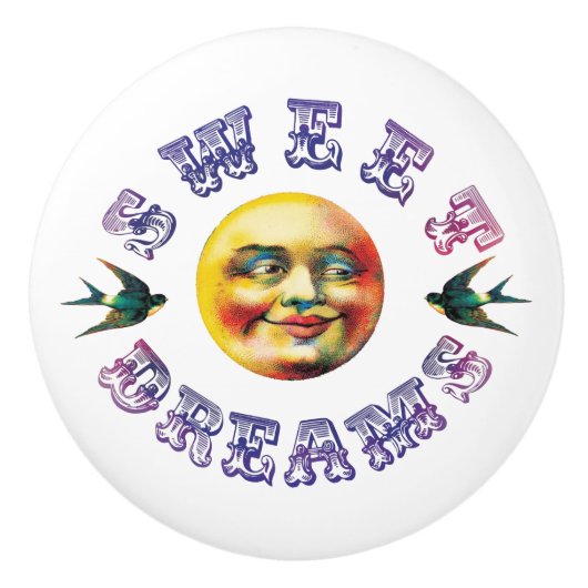 Bouton De Porte En Céramique Sweet Dreams (Devant)