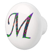 Bouton De Porte En Céramique SYLLABE JOUEUSE Tie Dye M Monogramme (Droite)