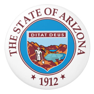 Bouton De Porte En Céramique Symbole Arizona