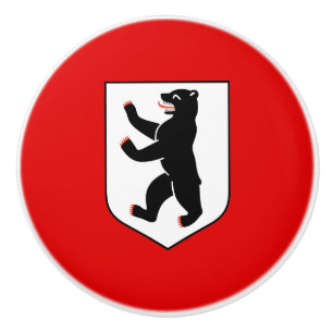 Bouton De Porte En Céramique symbole de la ville de Berlin drapeau de l'Allemag