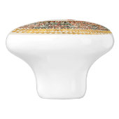 Bouton De Porte En Céramique Symbole du Bonheur Double avec Phoenix et Dragon (Côté)