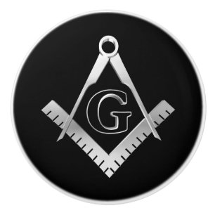 Bouton De Porte En Céramique Symbole franc-maçonnerie