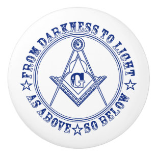 Bouton De Porte En Céramique Symbole franc-maçonnerie