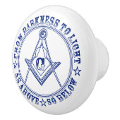 Bouton De Porte En Céramique Symbole franc-maçonnerie (Droite)