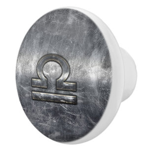 Bouton De Porte En Céramique Symbole zodiaque de la bibliothèque de style métal