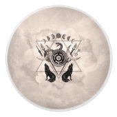 Bouton De Porte En Céramique Symboles d'Hécate (Devant)