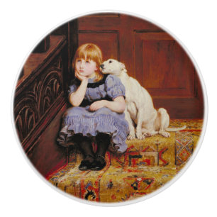 Bouton De Porte En Céramique Sympathie (par Briton Riviere)