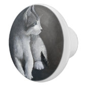 Bouton De Porte En Céramique Tabby Kitten (Droite)