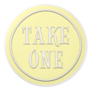 Bouton De Porte En Céramique "Take One" Wonderland Tea Party Pastel Jaune