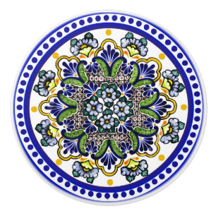 Bouton De Porte En Céramique Talavera Siete