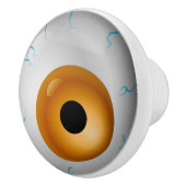 Bouton De Porte En Céramique Tan Eyeball Zombie Drawer Knower (Droite)
