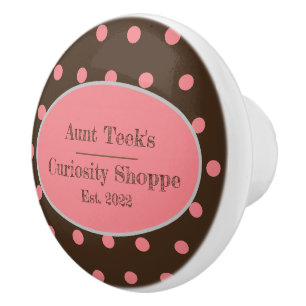 Bouton De Porte En Céramique Tante Teek's Curiosity Shoppe Ceramic Knob (Brown)