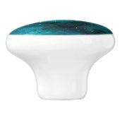 Bouton De Porte En Céramique Teal Galaxy Series 7 (Côté)