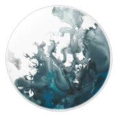 Bouton De Porte En Céramique Tempest d'Indigo (Devant)