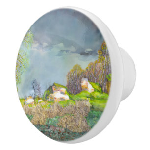 Bouton De Porte En Céramique Tempête printanière