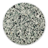 Bouton De Porte En Céramique Terrazzo Vert Moderne (Devant)
