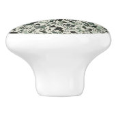 Bouton De Porte En Céramique Terrazzo Vert Moderne (Côté)