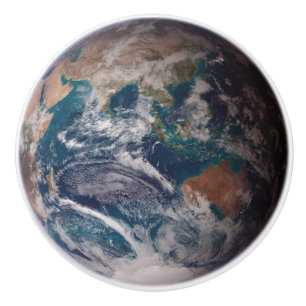 Bouton De Porte En Céramique Terre de marbre bleu (hémisphère oriental)