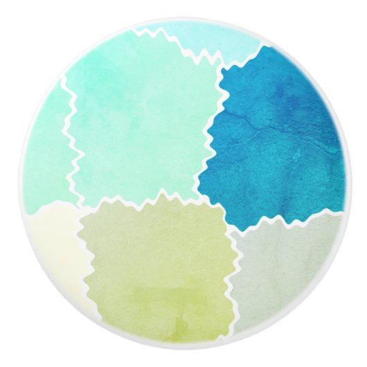 Bouton De Porte En Céramique Terre rustique tonique (Devant)