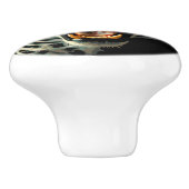 Bouton De Porte En Céramique Tête d'attaque du léopard (Côté)