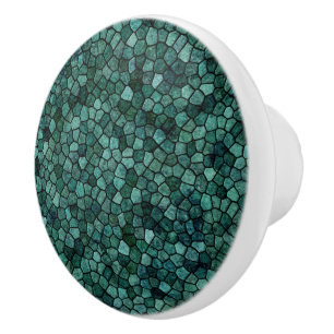 Bouton De Porte En Céramique Texture de la croûte en mosaïque océanique Motif A