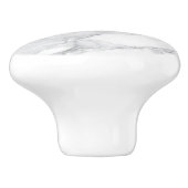 Bouton De Porte En Céramique Texture de marbre blanche (Côté)