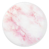 Bouton De Porte En Céramique Texture de marbre rose doux (Devant)