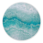 Bouton De Porte En Céramique Texture de marbre vert de mer (Devant)