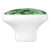 Bouton De Porte En Céramique Texture de marbre verte (Côté)