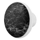 Bouton De Porte En Céramique Texture décorative en marbre noir (Droite)