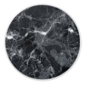 Bouton De Porte En Céramique Texture en marbre noir (Devant)
