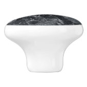 Bouton De Porte En Céramique Texture en marbre noir (Côté)