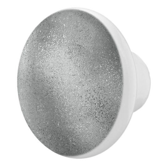 Bouton De Porte En Céramique Texture gris argenté irisée (Droite)
