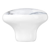 Bouton De Porte En Céramique Texture Marbre blanc (Côté)