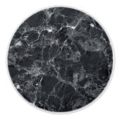 Bouton De Porte En Céramique Texture noire (Devant)