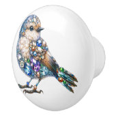 Bouton De Porte En Céramique Thème Bling Birds (Droite)