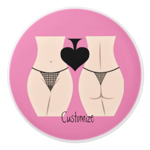 Bouton De Porte En Céramique Thong Panty Spade Thunder_Cove