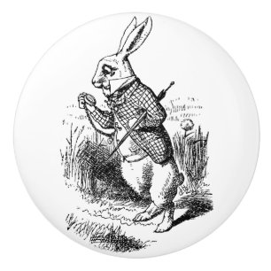 Bouton De Porte En Céramique Tige en céramique - Alice au Pays des merveilles T