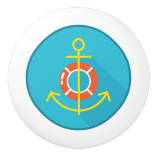 Bouton De Porte En Céramique Tige en céramique, Design de vie côtière, Ancre