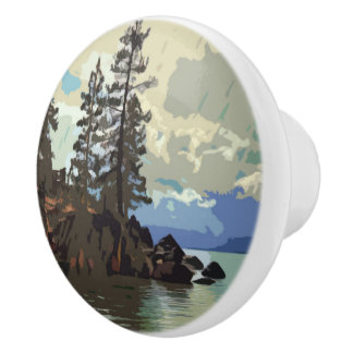 Bouton De Porte En Céramique Tige en céramique du lac Tahoe